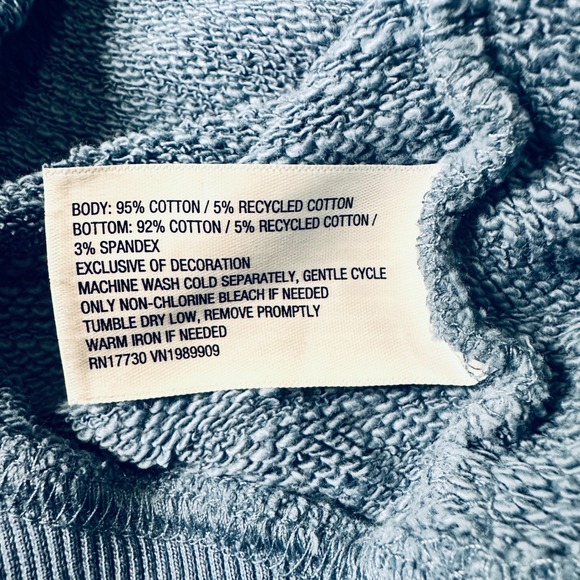 Joy Lab Women's Blue Cropped Crewneck Sweatshirt XL - Picture 5 of 7